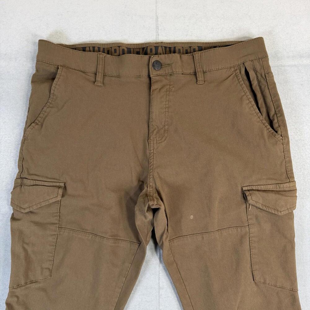 Projek Raw Pants Mens 36 Brown Slim Tapered Performance Stretch Chino - Picture 2 of 7